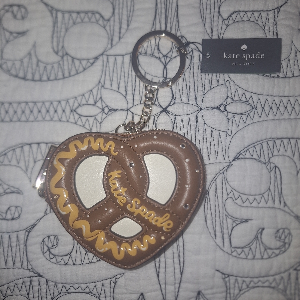 Kate Spade Pretzel Coin Purse Keychain